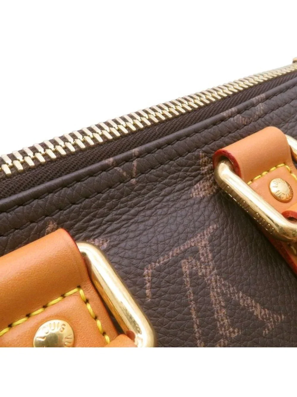 ★SOLD★ Louis Vuitton Handbag Otre Cuir Monogram Keepall Bandouliere 25 Bag 2-Way - Picture 8 of 10